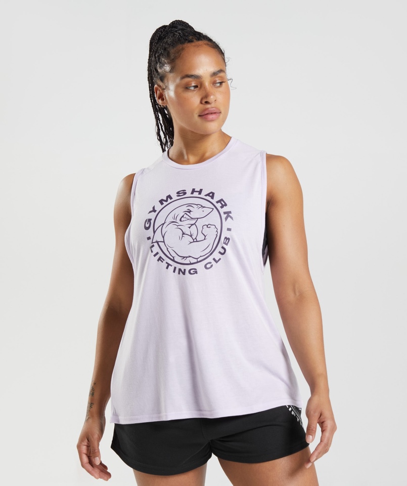 Gymshark Legacy Tank Wyblakły Liliowy