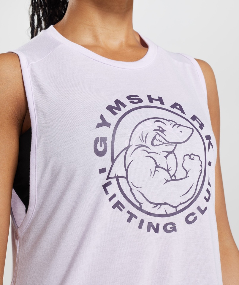 Gymshark Legacy Tank Wyblakły Liliowy