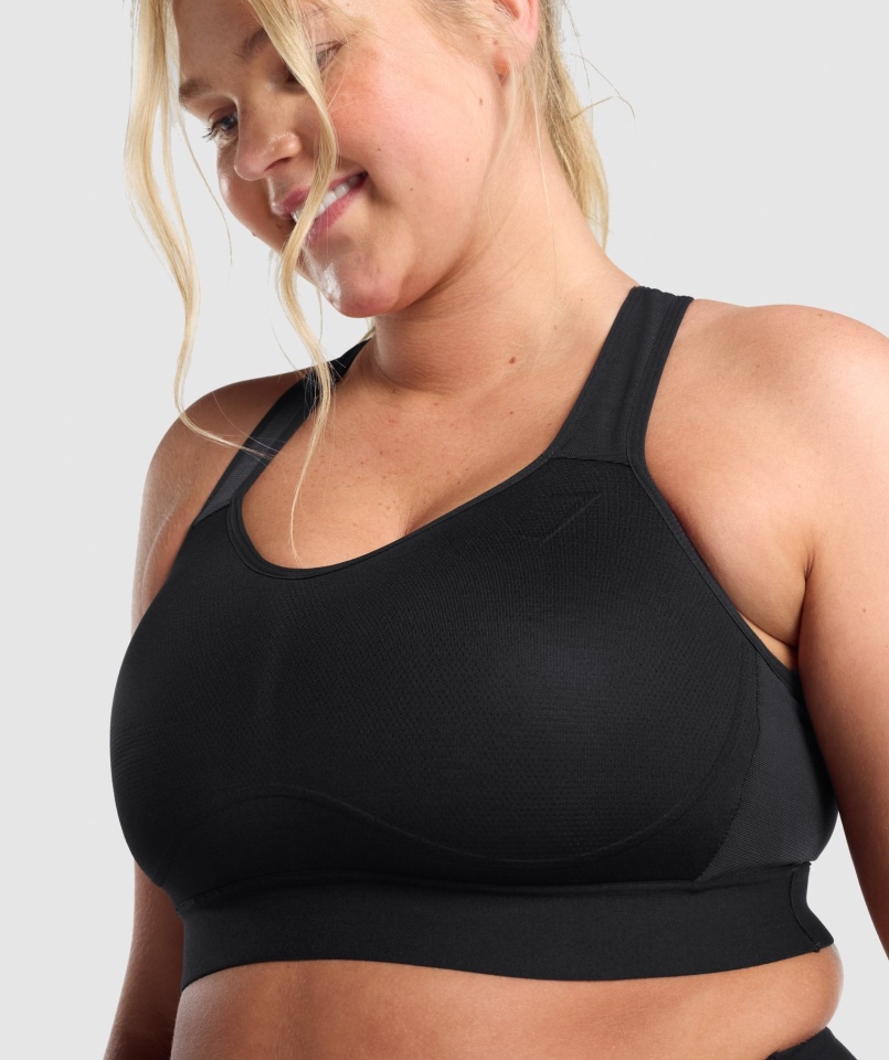 Gymshark Lekki Biustonosz Sportowy Z Wysokim Wsparciem Czarny