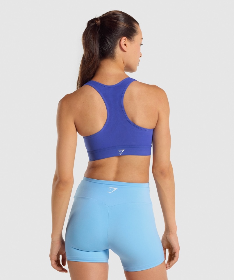 Gymshark Lekki Stanik Sportowy Z Wysokim Wsparciem Ciemnoniebieski