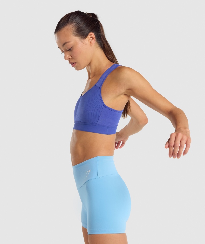Gymshark Lekki Stanik Sportowy Z Wysokim Wsparciem Ciemnoniebieski