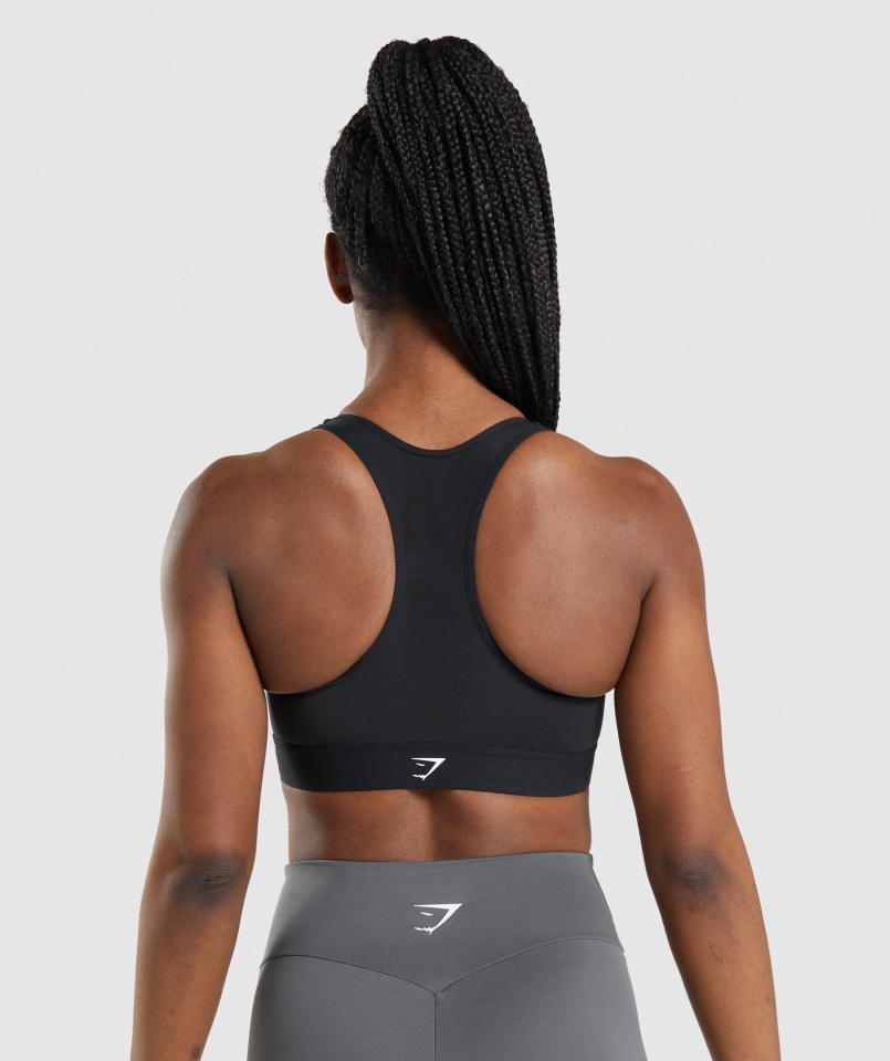 Gymshark Lekki Stanik Sportowy Z Wysokim Wsparciem Dla Kobiet Czarny