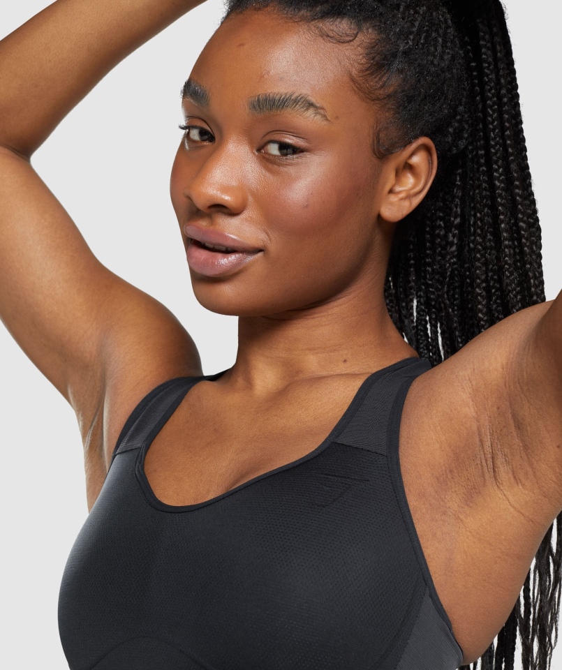 Gymshark Lekki Stanik Sportowy Z Wysokim Wsparciem Dla Kobiet Czarny