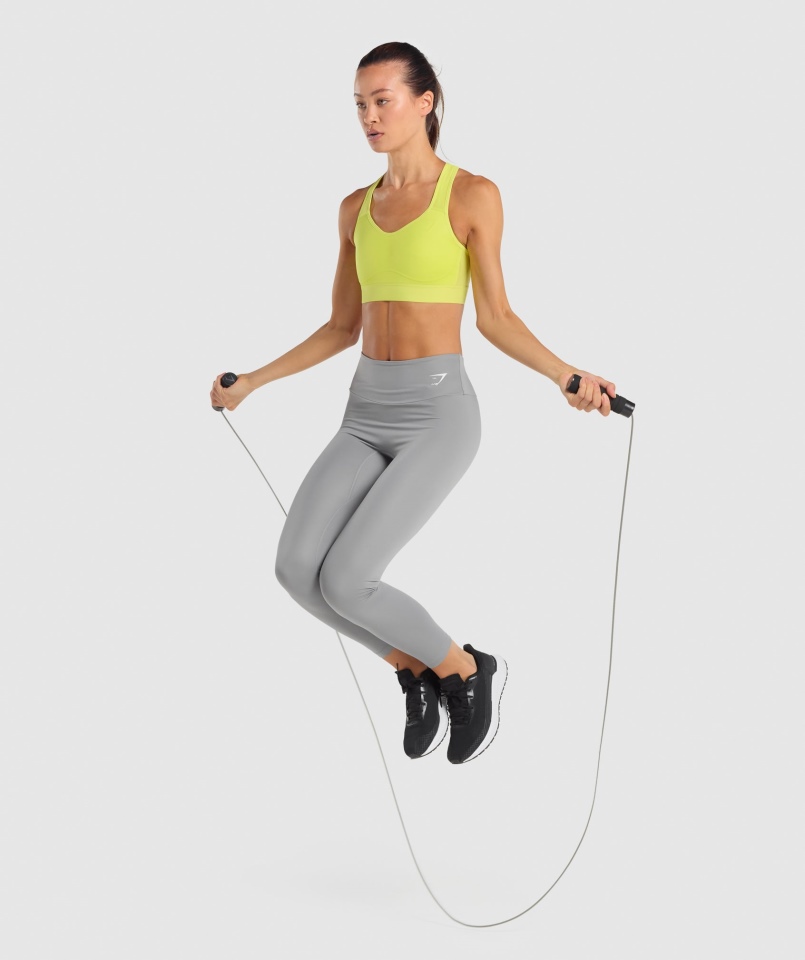 Gymshark Lekki Stanik Sportowy Z Wysokim Wsparciem żółty