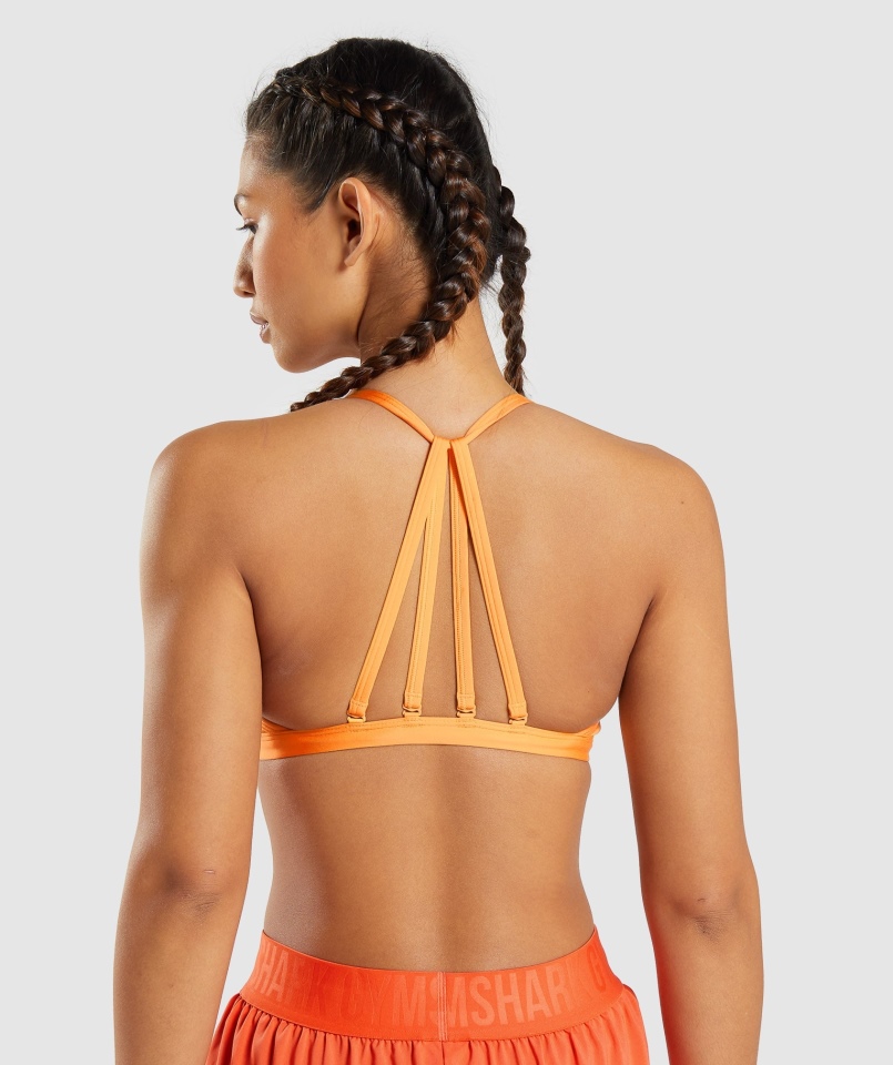 Gymshark Minimal Sports Biustonosz Morelowy Pomarańczowy