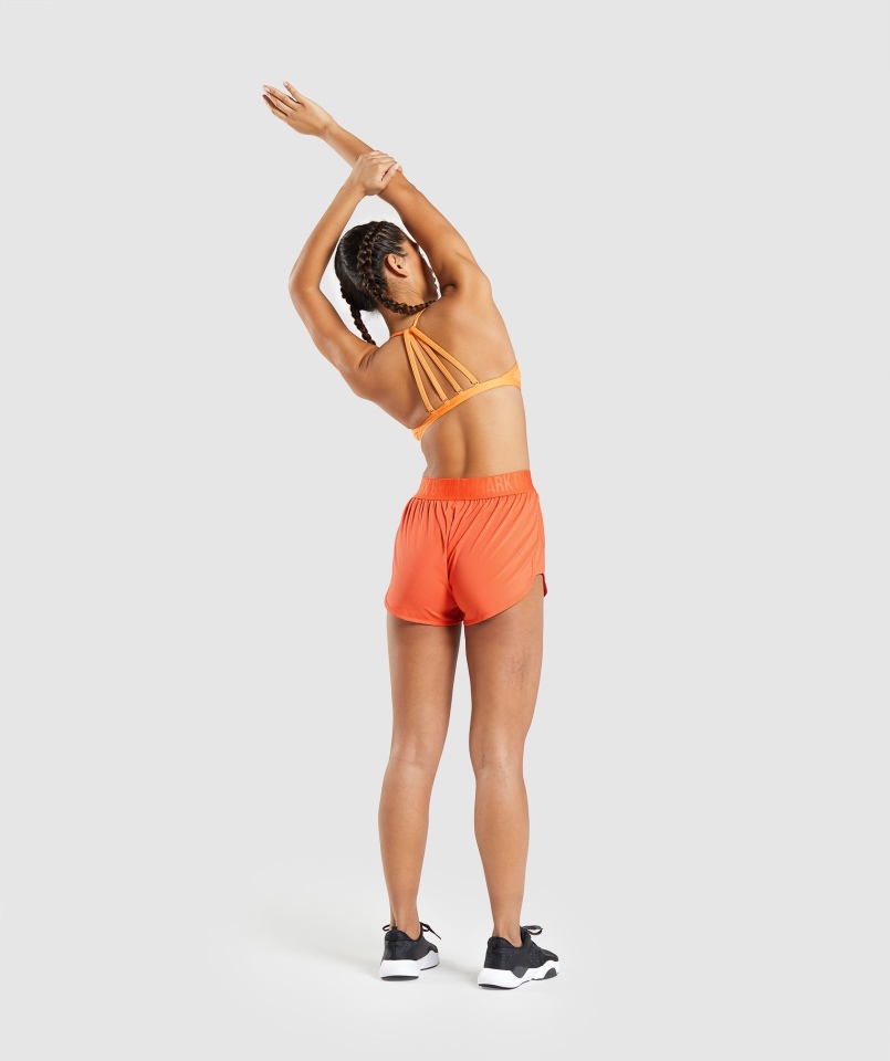 Gymshark Minimal Sports Biustonosz Morelowy Pomarańczowy