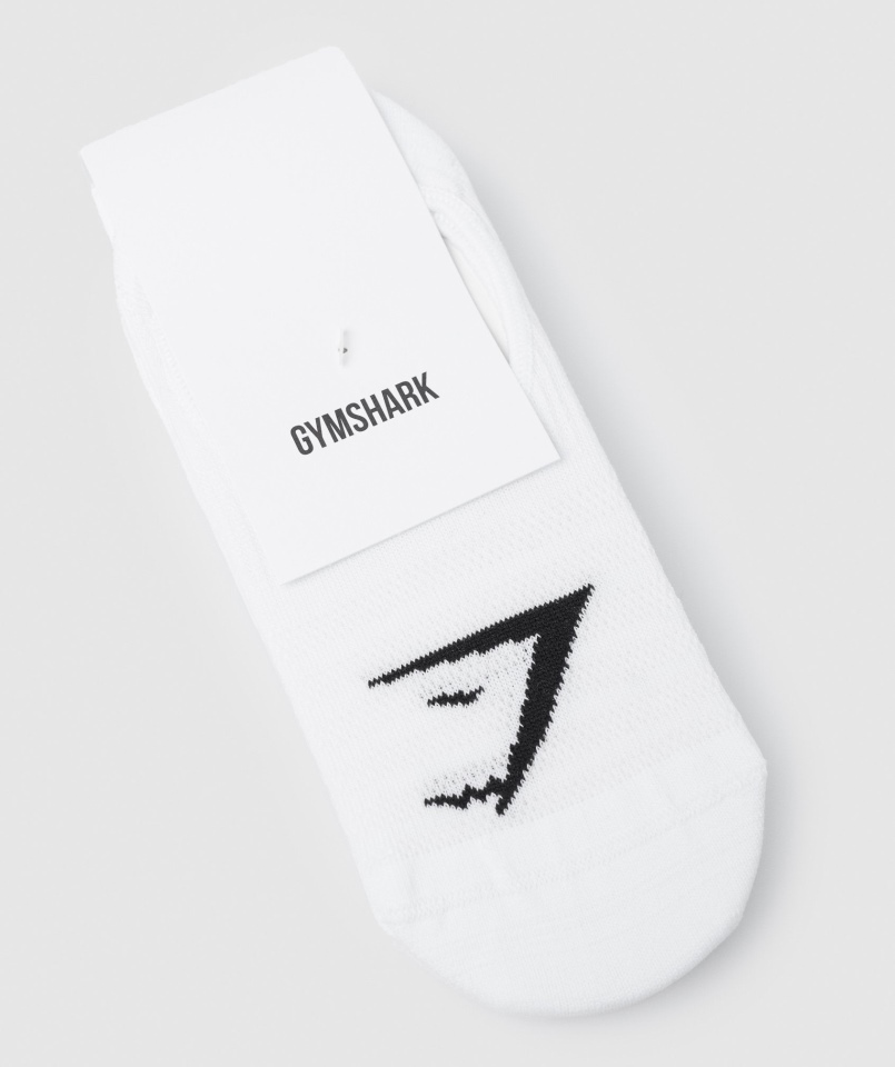 Gymshark No Show Skarpetki 3 Szt Białe