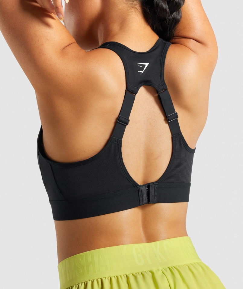 Gymshark Biustonosz Sportowy Z Odkrytymi Plecami Czarny
