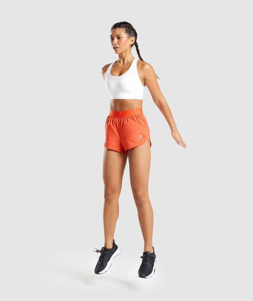 Gymshark Biustonosz Sportowy Z Odkrytymi Plecami Biały