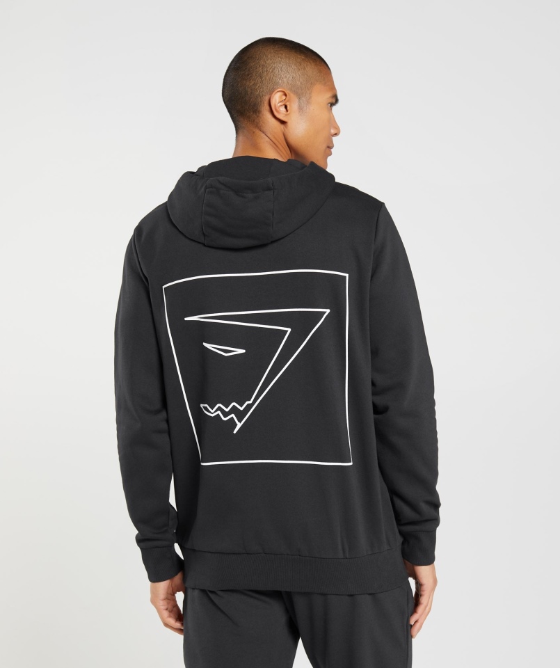 Gymshark Zarys Bluza Z Kapturem Czarna