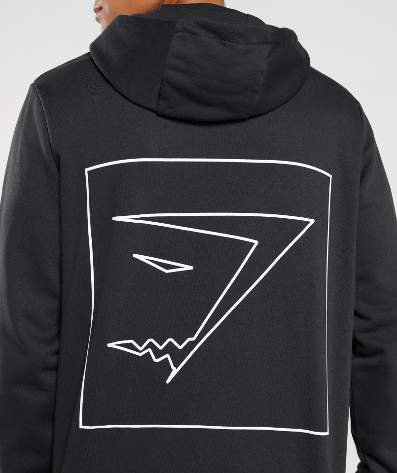 Gymshark Zarys Bluza Z Kapturem Czarna