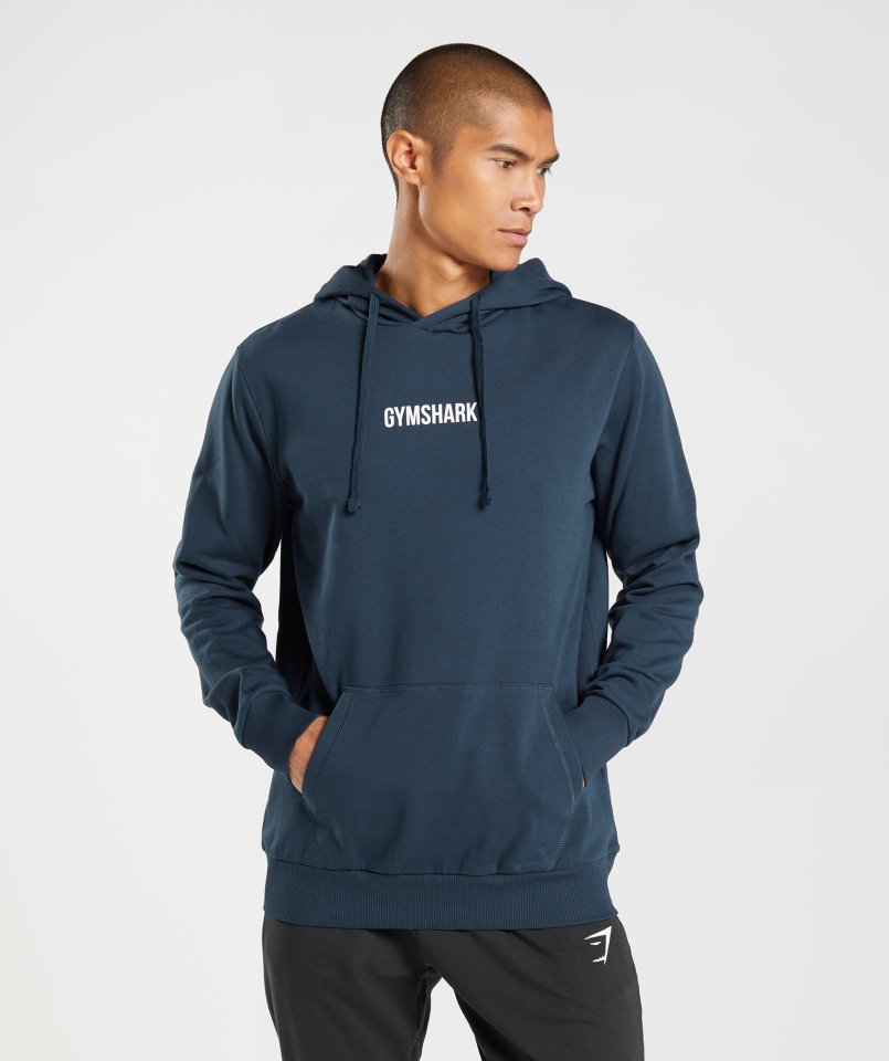 Gymshark Zarys Bluza Z Kapturem Granatowa