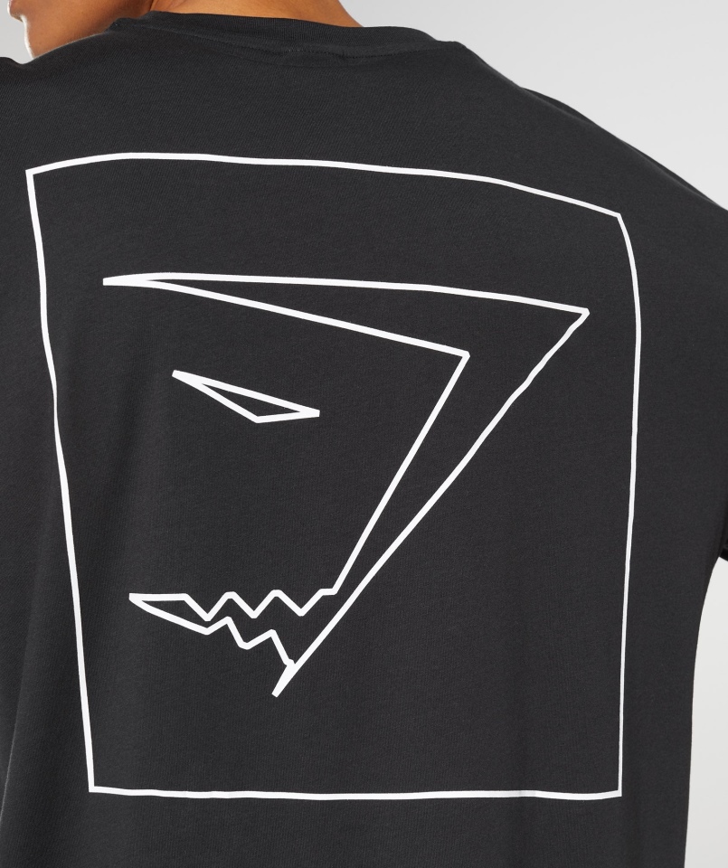 Gymshark Zarys Oversize T-shirt Czarny