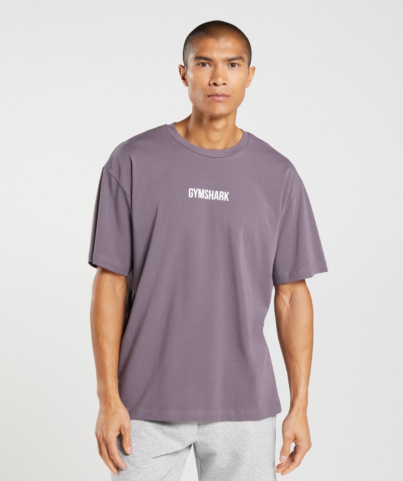 Gymshark Zarys Oversize T-shirt Piżmowy Liliowy