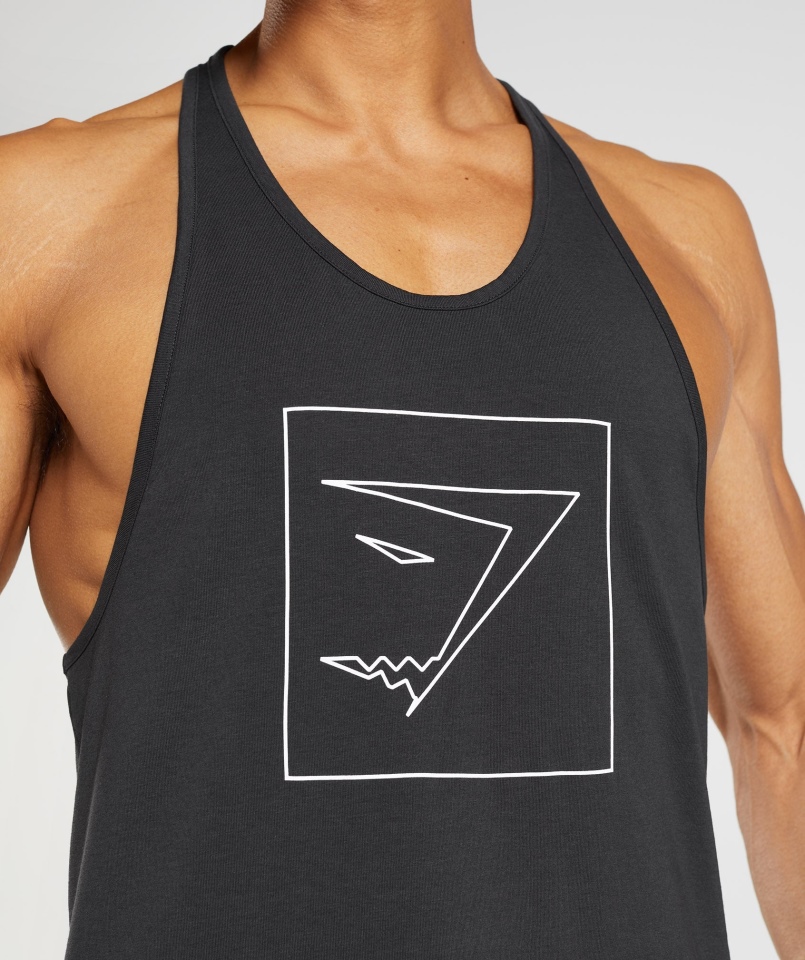 Gymshark Zarys Stringer Czarny