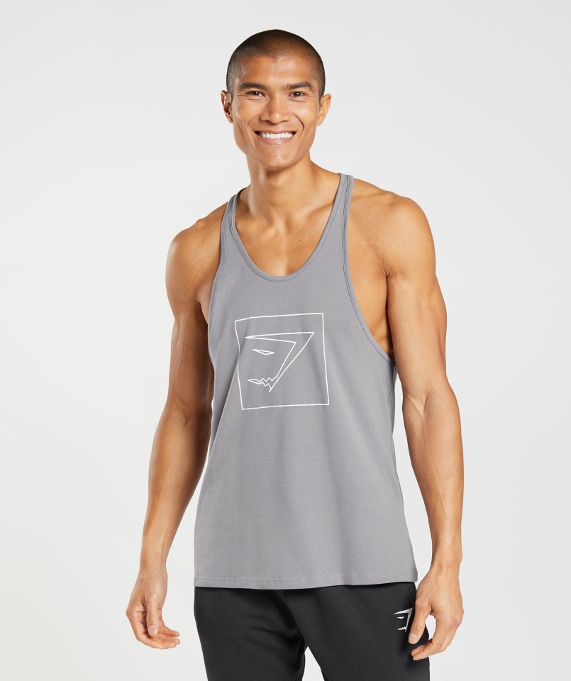 Gymshark Zarys Stringer Moneta Szara