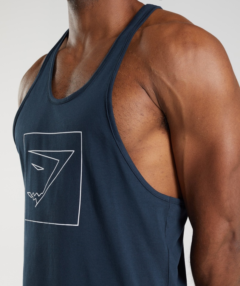 Gymshark Zarys Stringer Granatowy