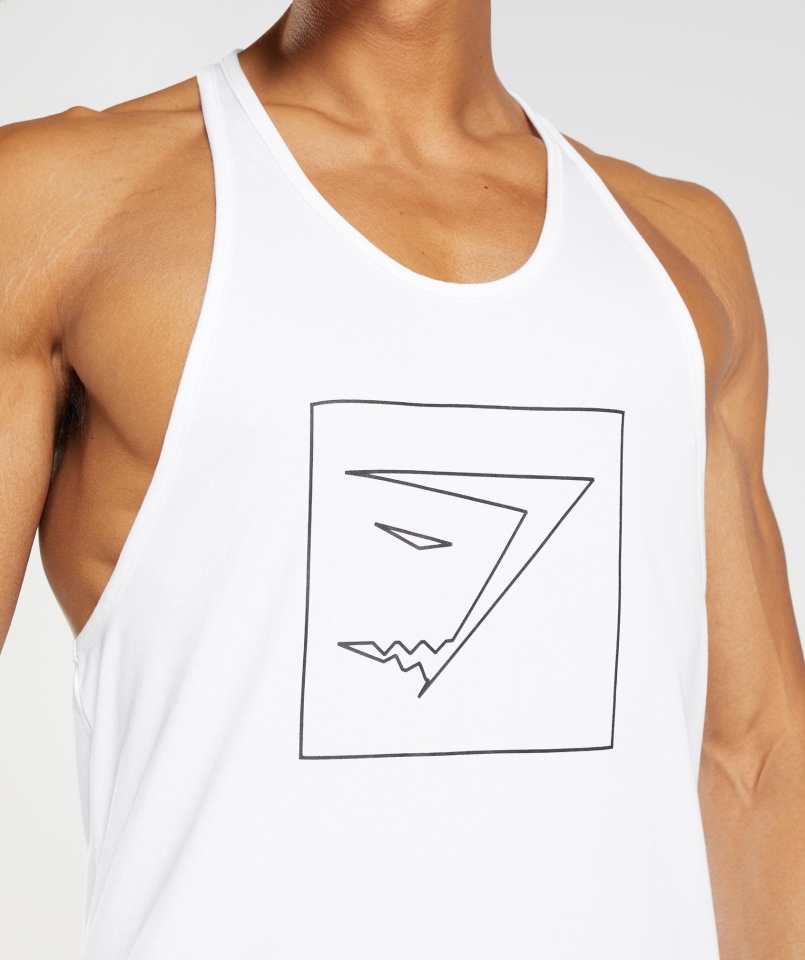 Gymshark Zarys Stringer Biały