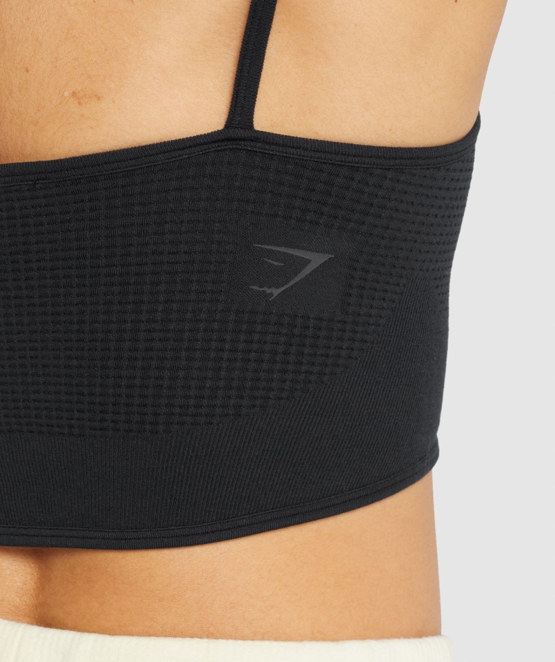 Gymshark Pauza Bralette Czarny