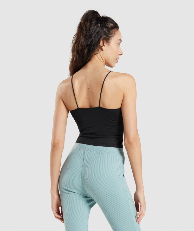 Gymshark Pauza Cami Tank Czarny