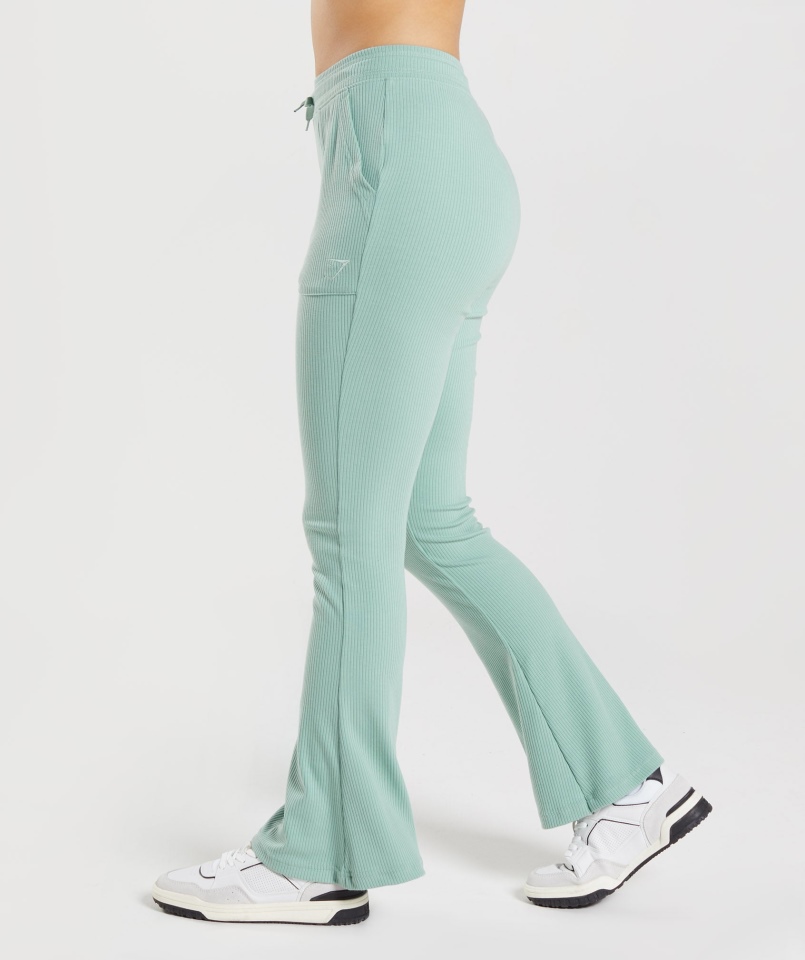 Gymshark Pauza Rozkloszowane Spodnie Maya Blue