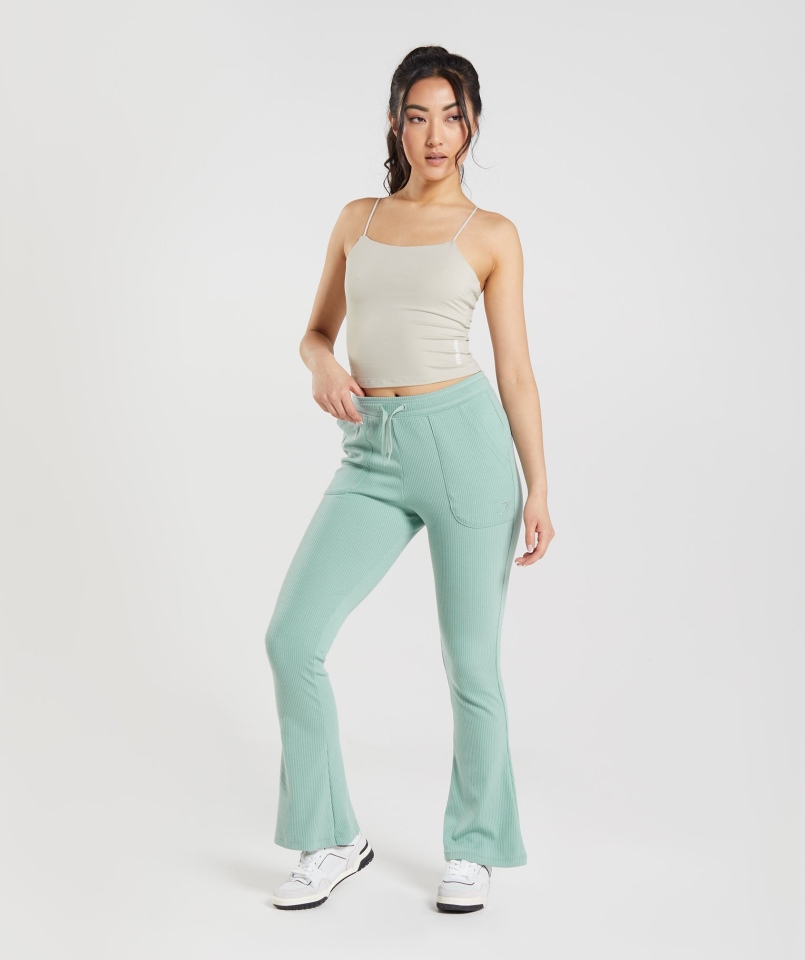 Gymshark Pauza Rozkloszowane Spodnie Maya Blue