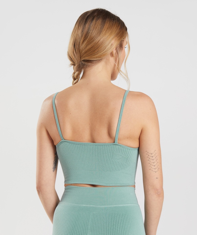 Gymshark Pauza Bezszwowy Bralette Maya Niebieski