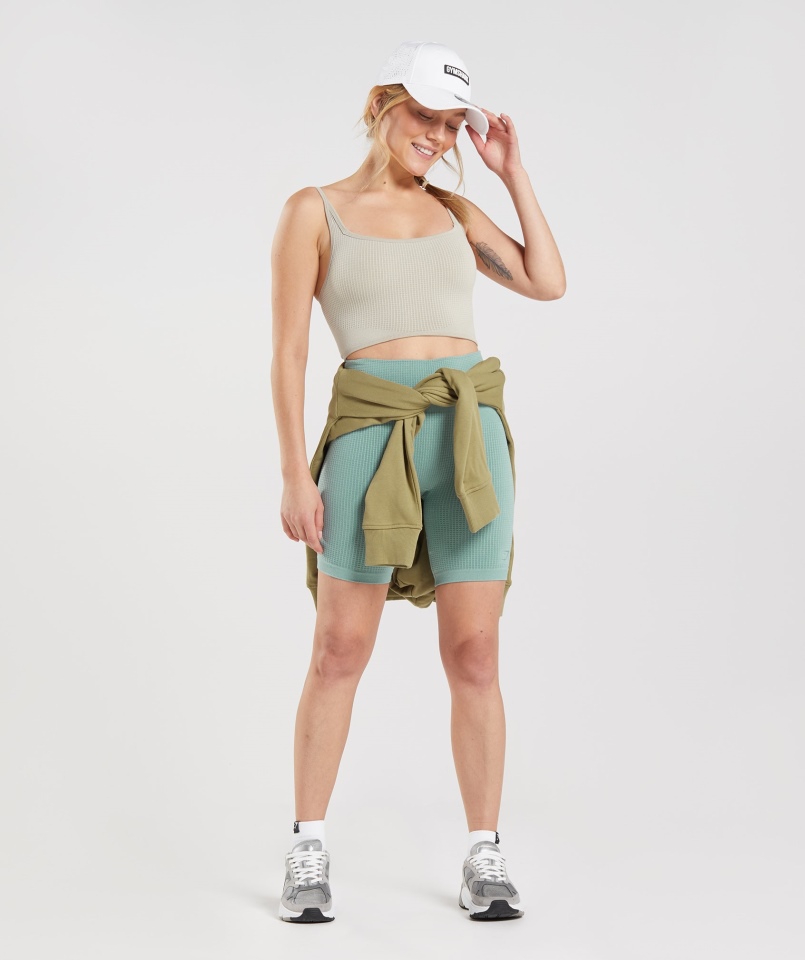 Gymshark Pauza Bezszwowy Bralette Kamyczkowy Szary