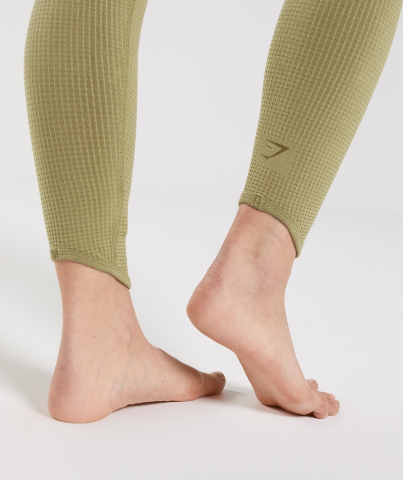 Gymshark Pauza Bezszwowe Legginsy Griffin Green
