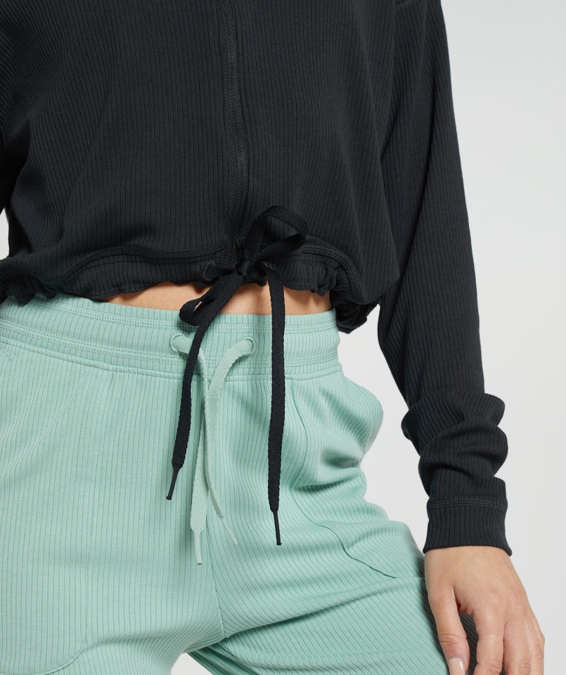 Gymshark Pauza Zapinana Na Zamek Kurtka Czarna