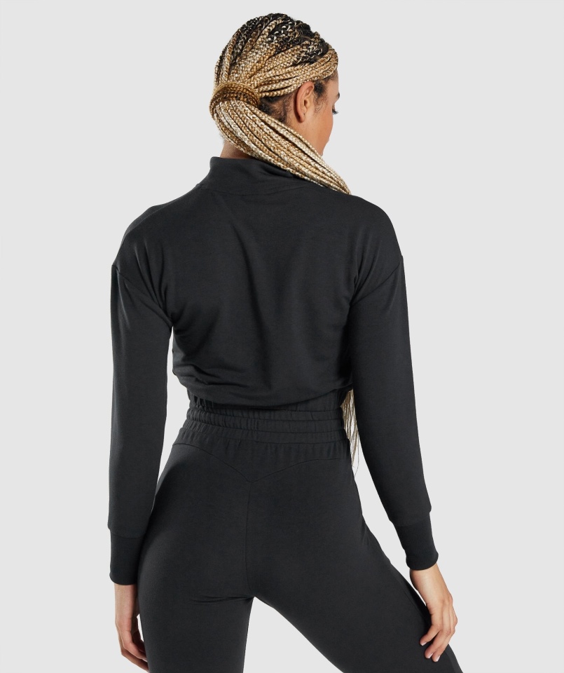 Gymshark Pippa Treningowy Sweter Czarny