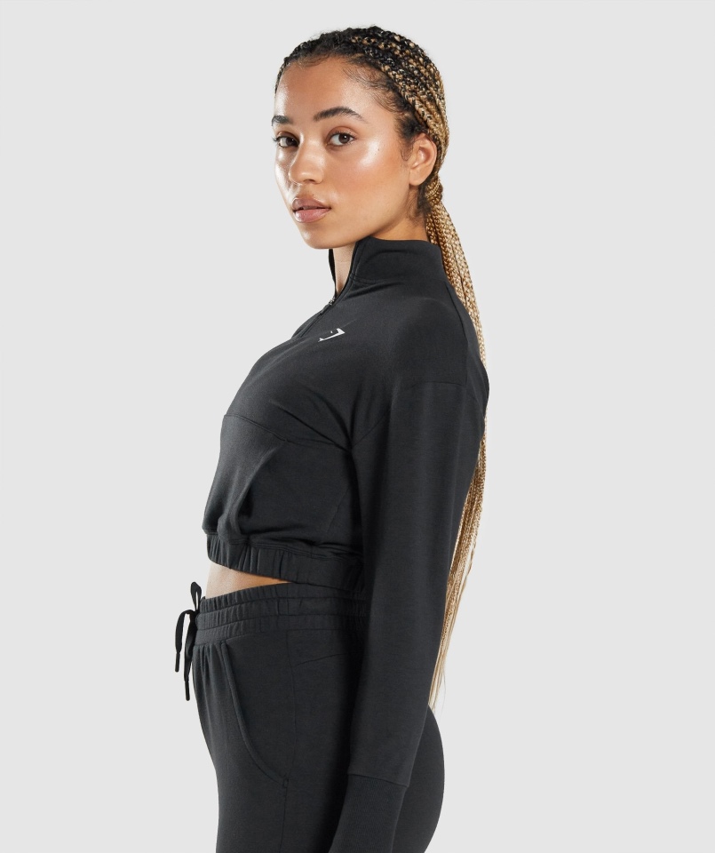 Gymshark Pippa Treningowy Sweter Czarny
