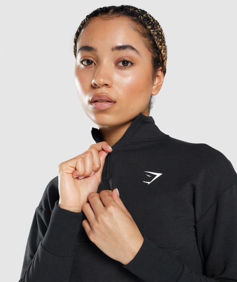 Gymshark Pippa Treningowy Sweter Czarny