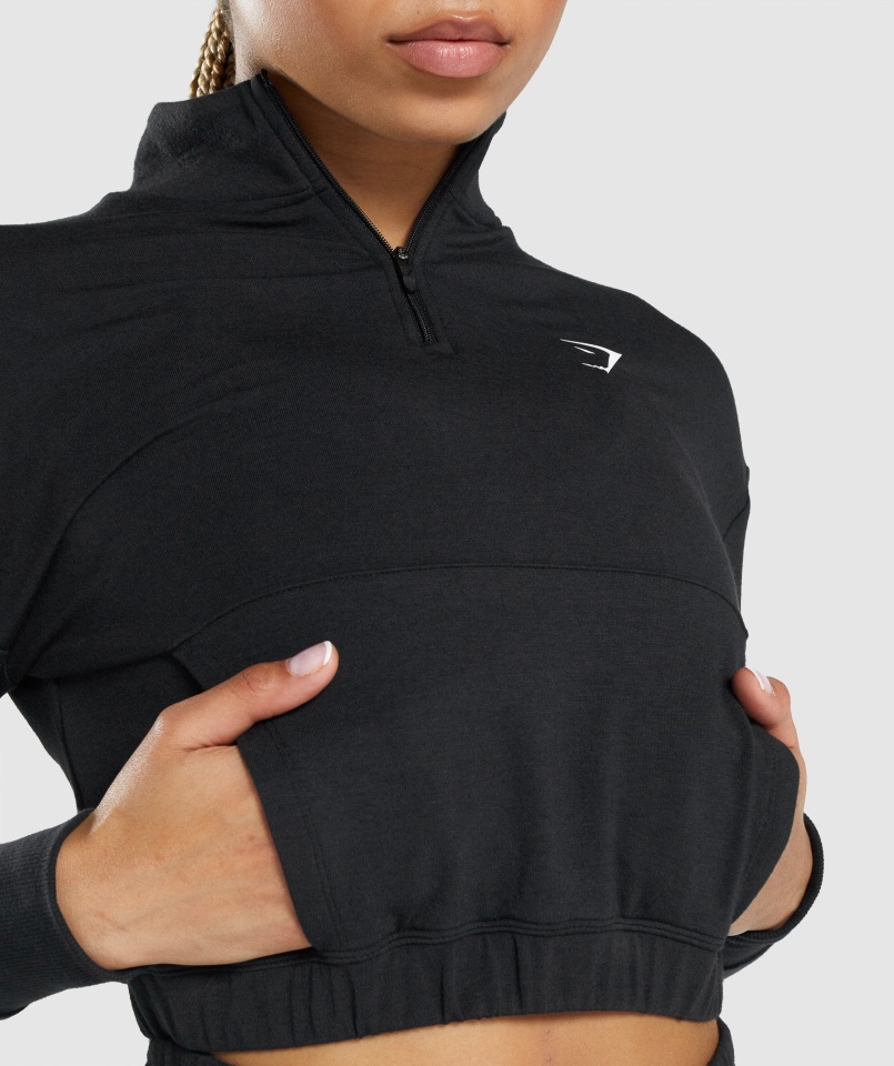 Gymshark Pippa Treningowy Sweter Czarny