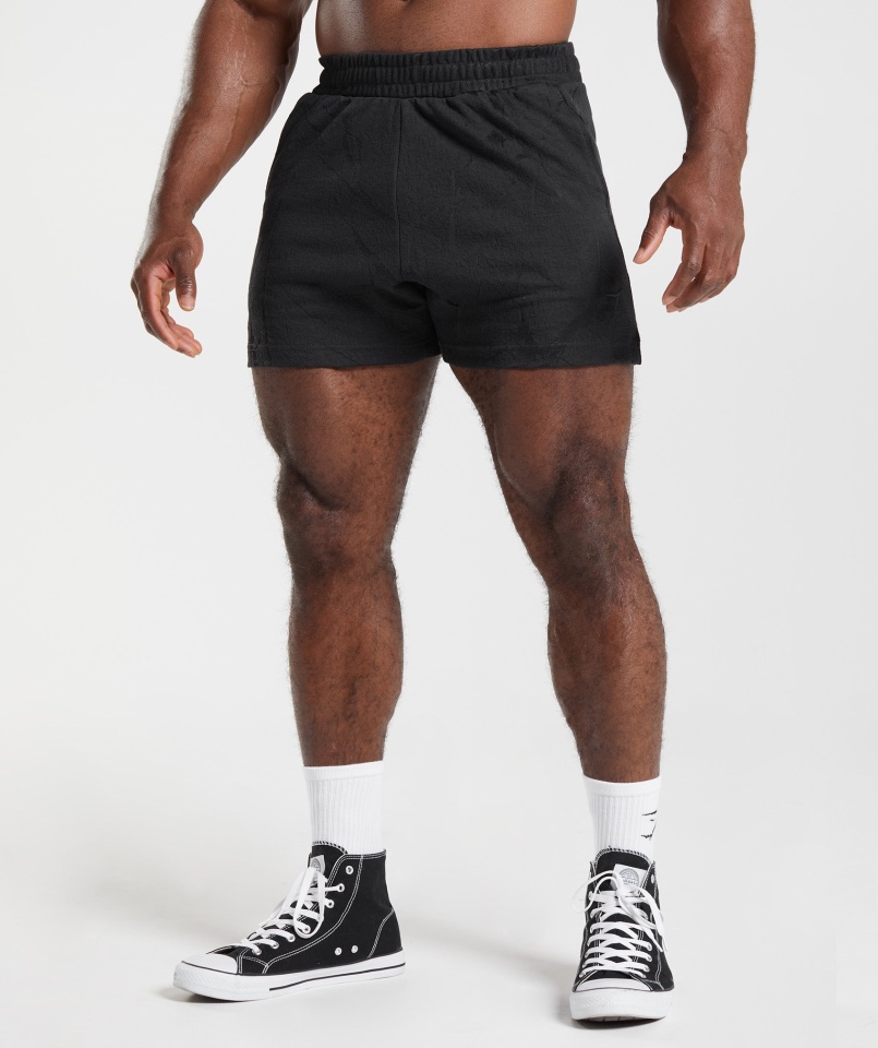 Gymshark Power 5 "krótki Czarny Nadruk
