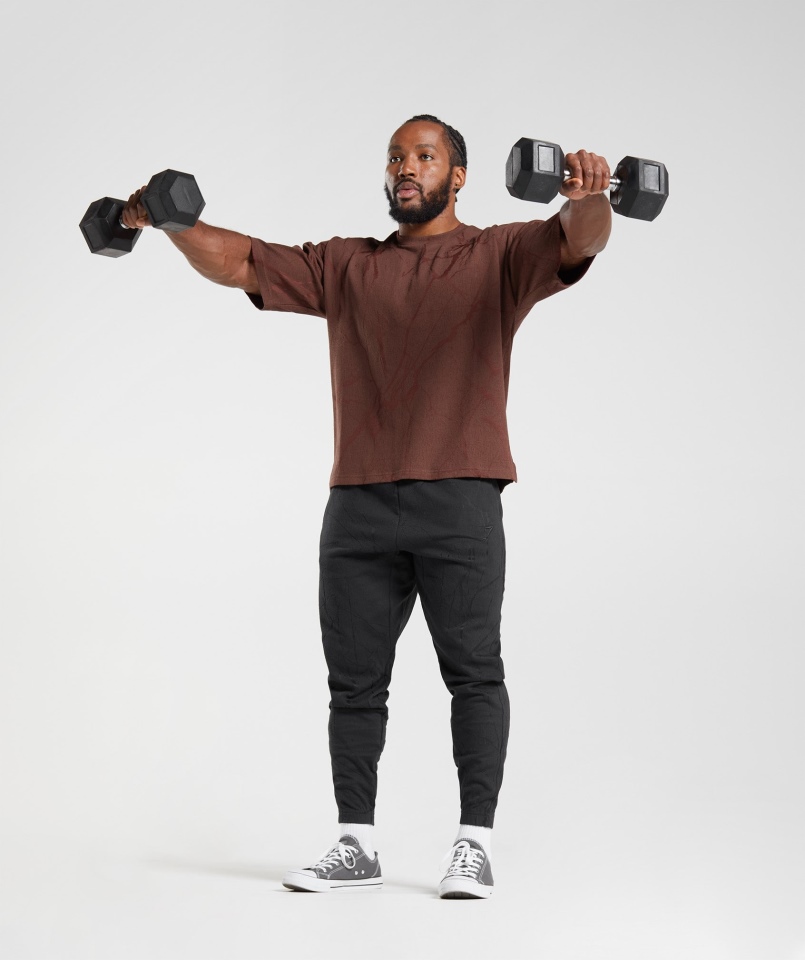 Joggers Gymshark Power Czarny Nadruk