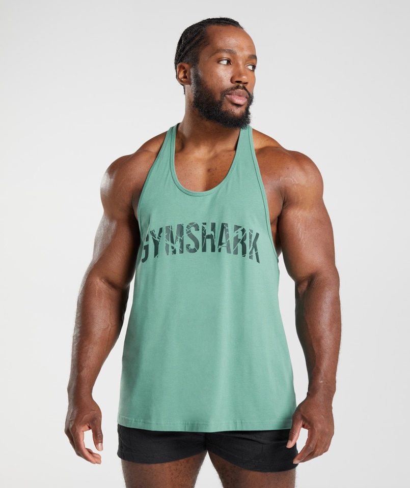 Gymshark Power Stringer Alpejska Zieleń
