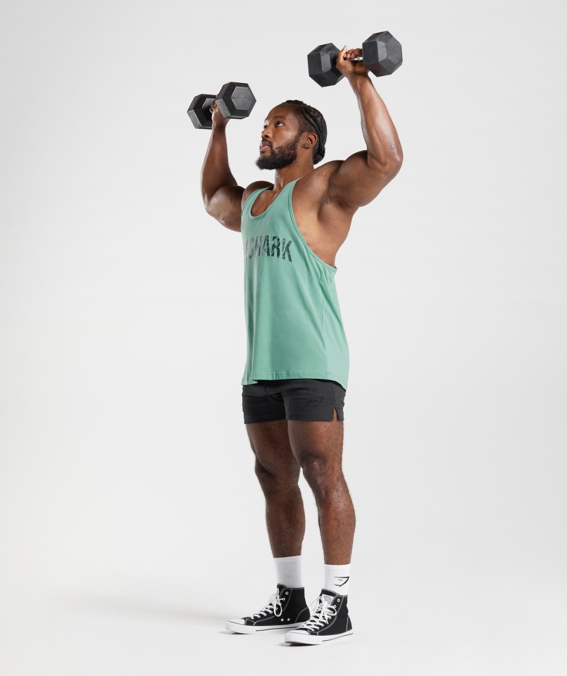 Gymshark Power Stringer Alpejska Zieleń