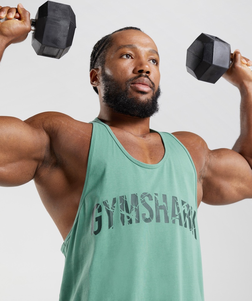 Gymshark Power Stringer Alpejska Zieleń
