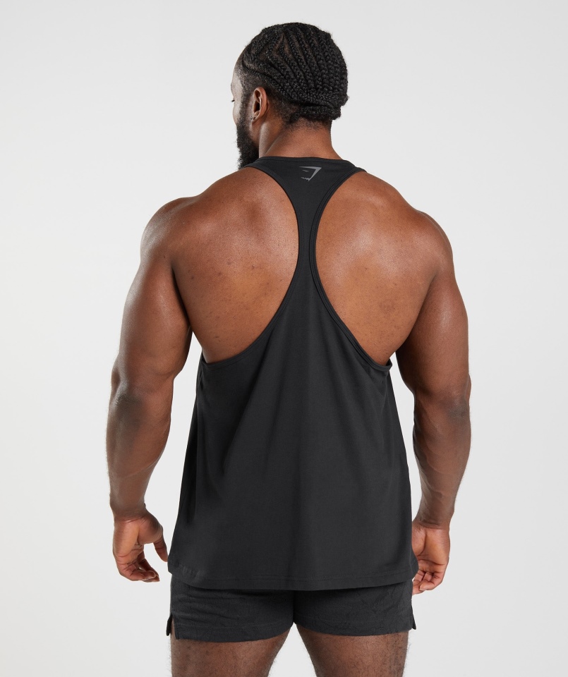 Gymshark Power Stringer Czarny