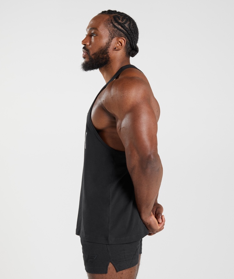 Gymshark Power Stringer Czarny