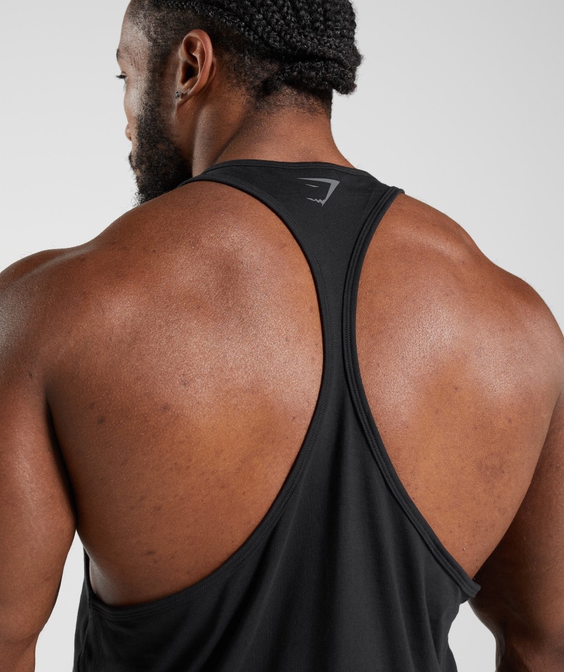 Gymshark Power Stringer Czarny