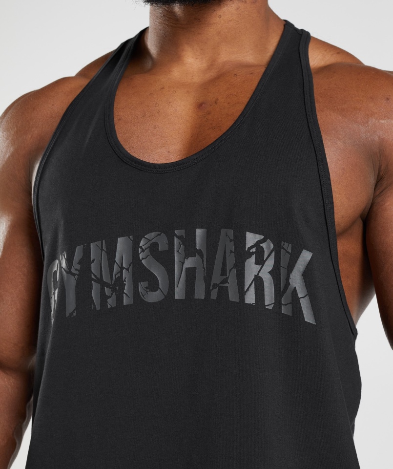 Gymshark Power Stringer Czarny