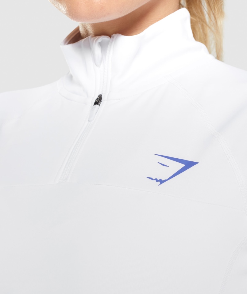 Gymshark Puls 1/4 Zip Biały
