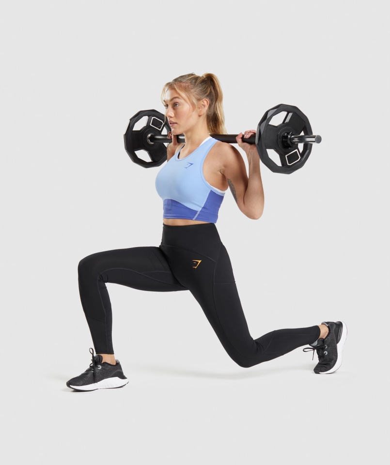 Gymshark Puls Crop Tank Moonstone Blue-court Blue