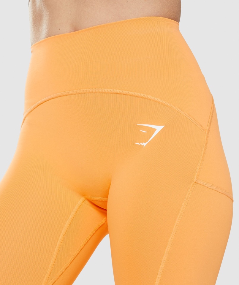 Legginsy Z Siateczki Gymshark W Kolorze Morelowej Pomarańczy