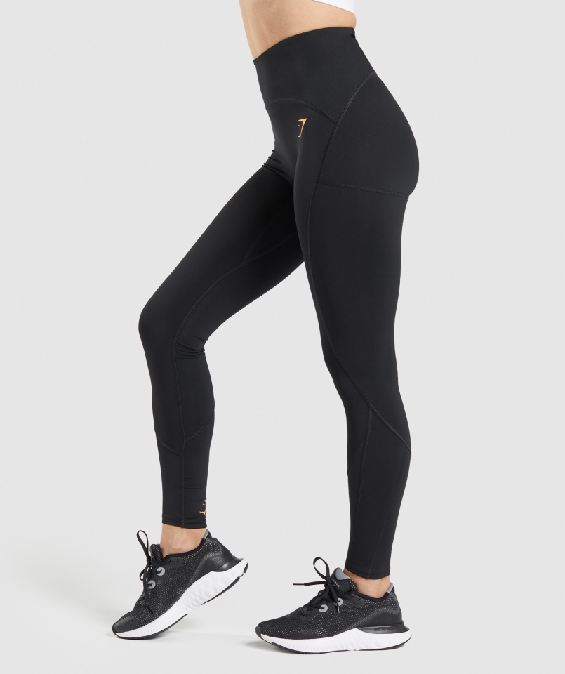 Legginsy Z Siateczki Gymshark W Kolorze Czarnym