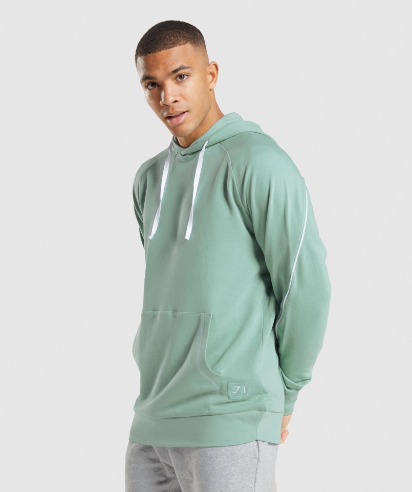 Bluza Z Kapturem Gymshark Wgłębienie Maya Niebiesko-biała
