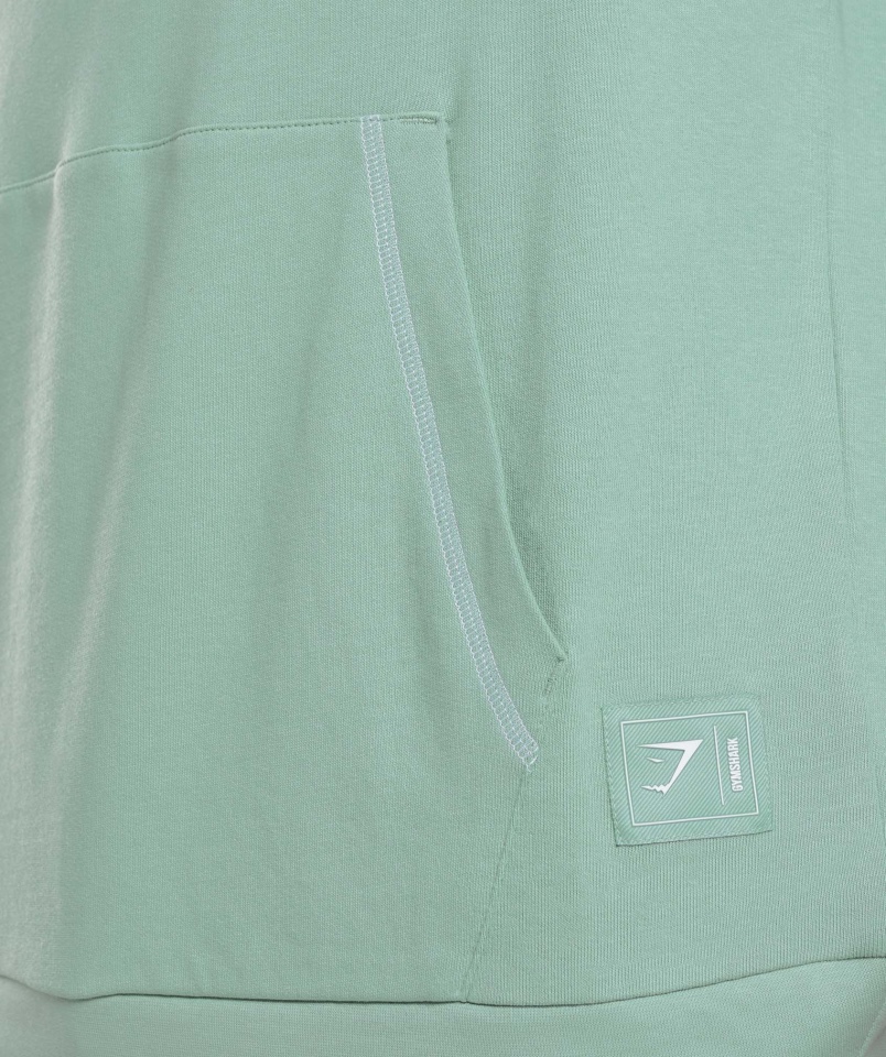 Bluza Z Kapturem Gymshark Wgłębienie Maya Niebiesko-biała