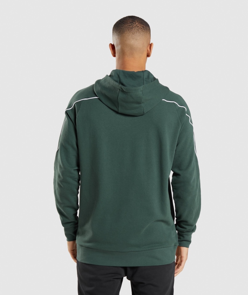 Bluza Z Kapturem Gymshark W Kolorze Obsydianu Zielono-biała
